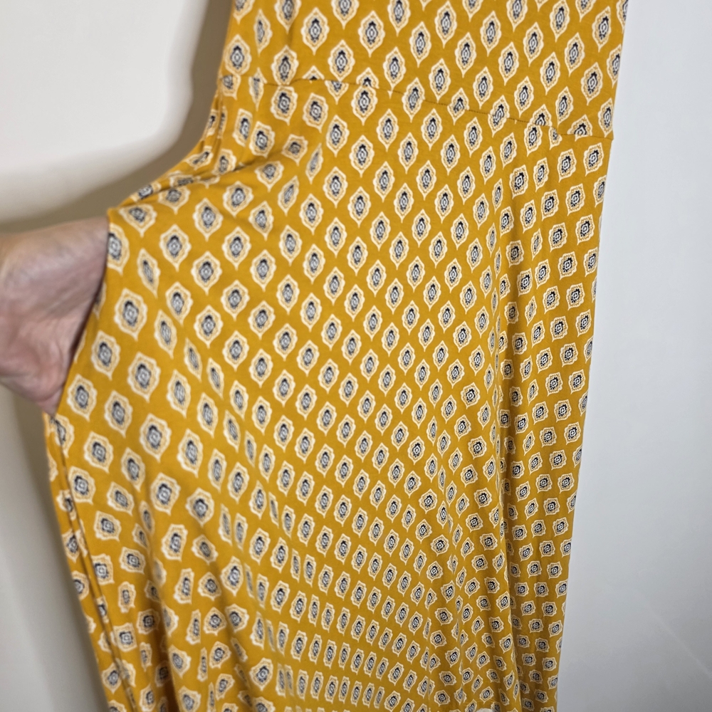 Anthropologie Maeve Palais Swing dress in Yellow/gold Soft and stretchy Size XS - Picture 16 of 16